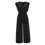 Elma - jumpsuit met hoge taille en V-hals