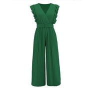 Elma - jumpsuit met hoge taille en V-hals