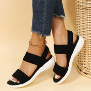 Elaine - Roman Low Wedge afslappet sandal