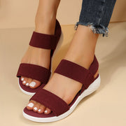 Elaine - Roman Low Wedge afslappet sandal