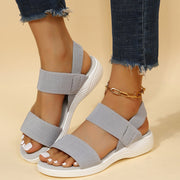 Elaine - Roman Low Wedge afslappet sandal