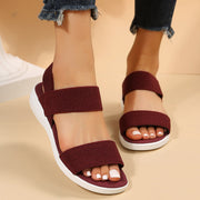 Elaine - Roman Low Wedge afslappet sandal