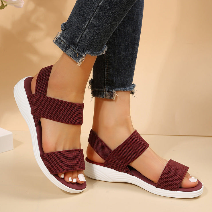 Elaine - Roman Low Wedge afslappet sandal