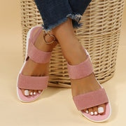 Elaine - Roman Low Wedge afslappet sandal