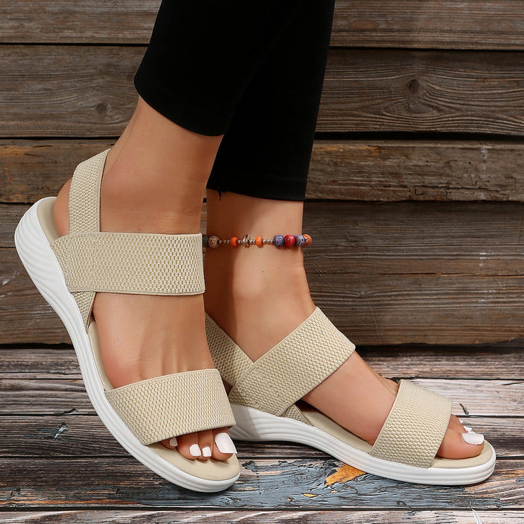 Elaine - Roman Low Wedge afslappet sandal