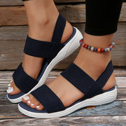 Elaine - Roman Low Wedge afslappet sandal