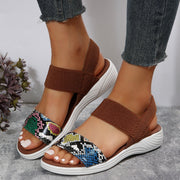 Elaine - Roman Low Wedge afslappet sandal